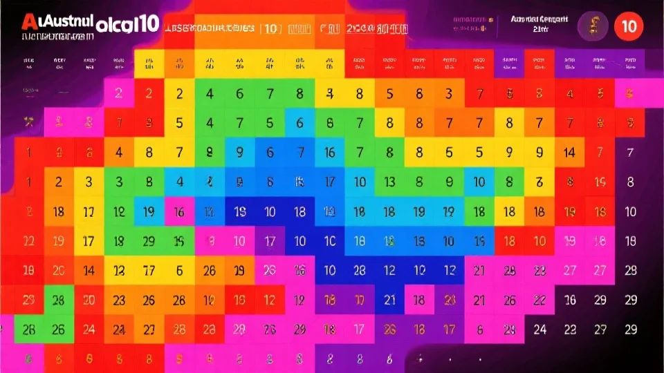 澳洲幸运10历史开奖号码热力图
